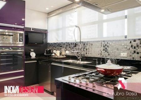 cozinhas decoradas com pastilhas de inox 1