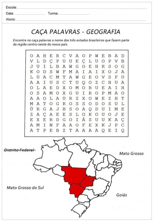 caça palavras de geografia 3