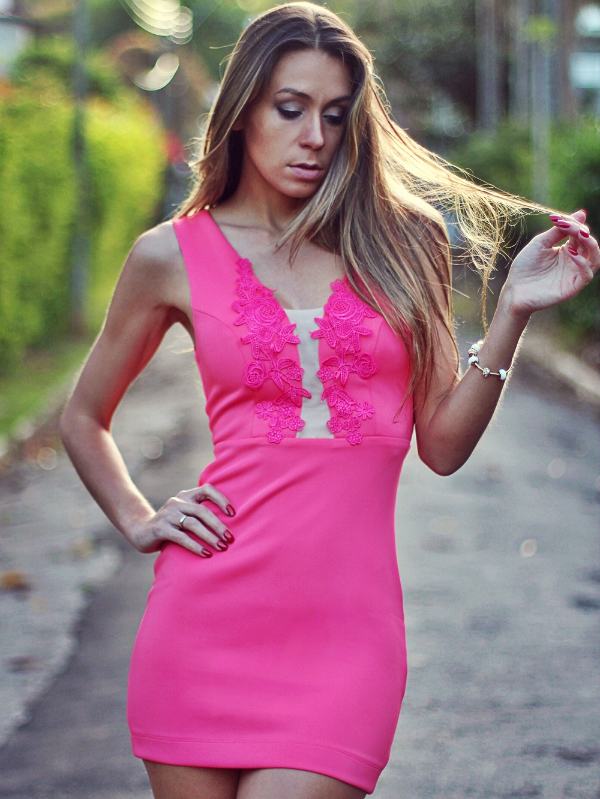 vestidos curtos para balada modelo rosa