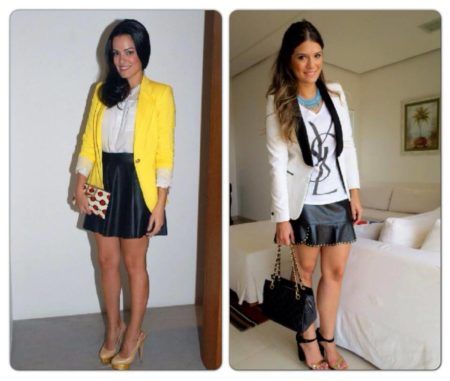 blazer com saia curta