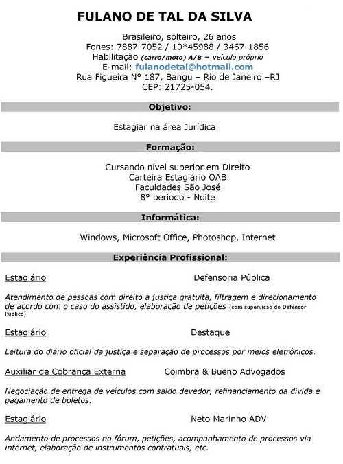 Modelos de curriculum vitae para 2015  Bela & Feliz