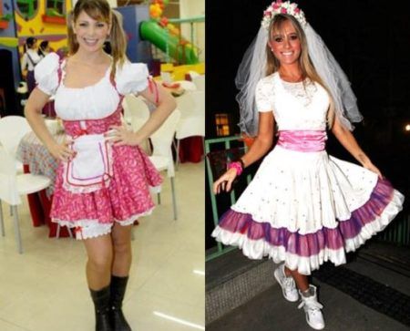 vestidos caipira de noivinha modernos para festa junina