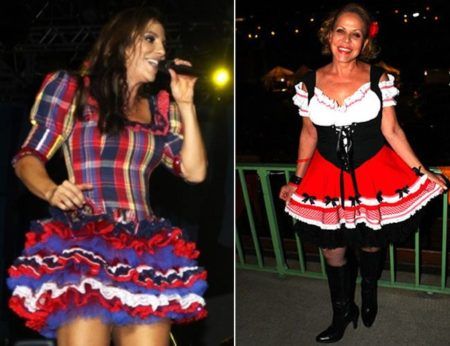 vestidos caipira para festa junina curtos e diferenciados