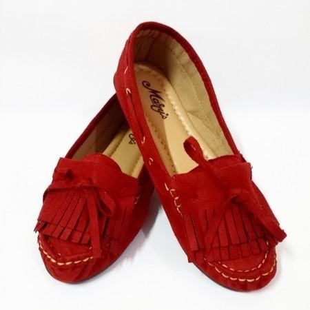 mocassim feminino com franjas -1