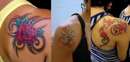 tatuagens de flores no ombro