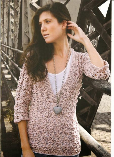 blusas de croche para inverno cavada