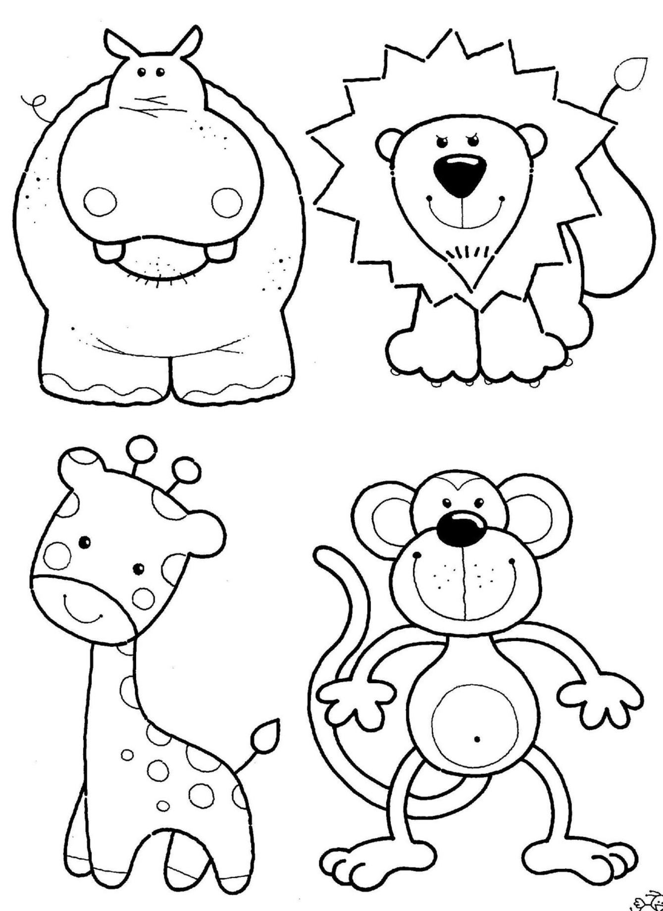 desenho para colorir leao girafa macaco e hipopotamo desenho para colorir leao girafa macaco e hipopotamo