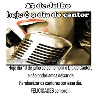 dia do cantor 13 de julho 13 de julho