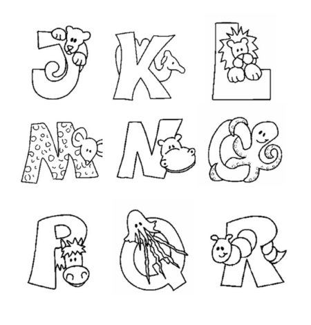 moldes de letras em eva com bichinhos