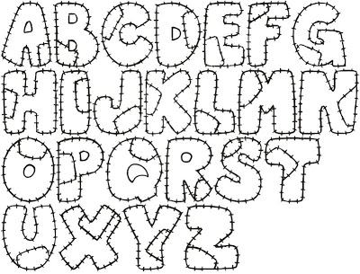 moldes de letras em eva com costura