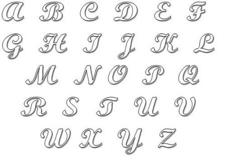 moldes de letras em eva letras cursivas