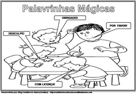 atividades com palavrinhas magicas para colorir