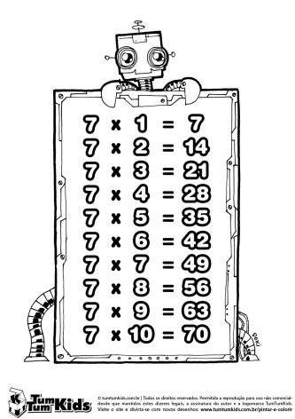 dicas de tabuada do 7 para imprimir