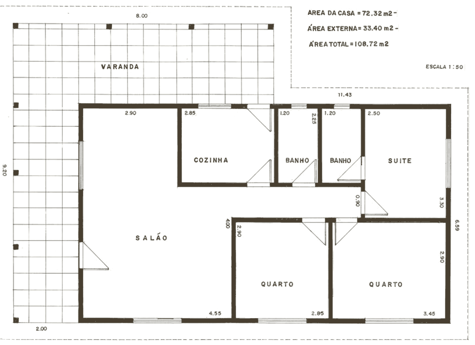 Modelos De Plantas De Casas 80m2 Com 2 Quartos E 1 Suite Bela