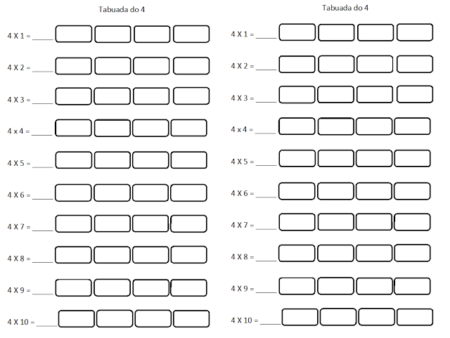 tabuada do 4 para imprimir 14