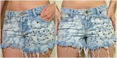 looks com shorts jeans com spikes 3