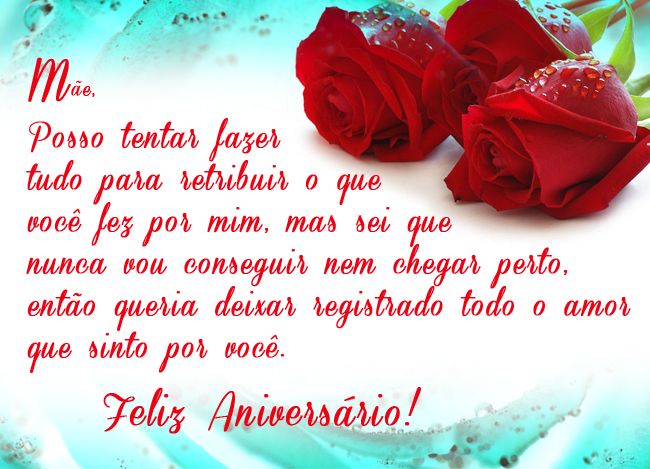 Belíssimas Mensagens de aniversário para Mãe  Bela & Feliz