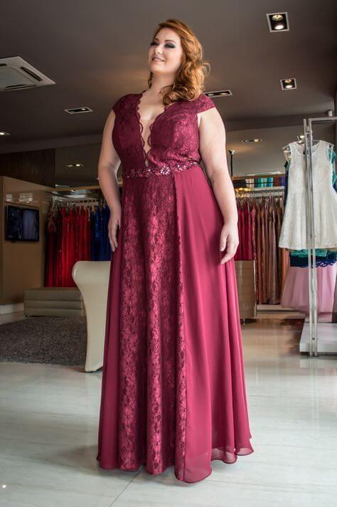 vestido de gala plus size 3