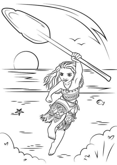 desenho da boneca moana para pintar 1