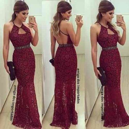 vestido com forro curto