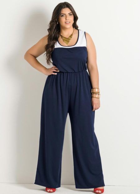 macacao plus size azul marinho