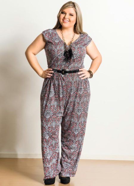 macacao plus size estampado