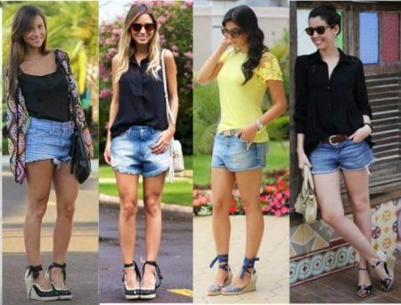 sandalia plataforma com shorts 2