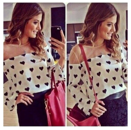 blusa com tule ilusion