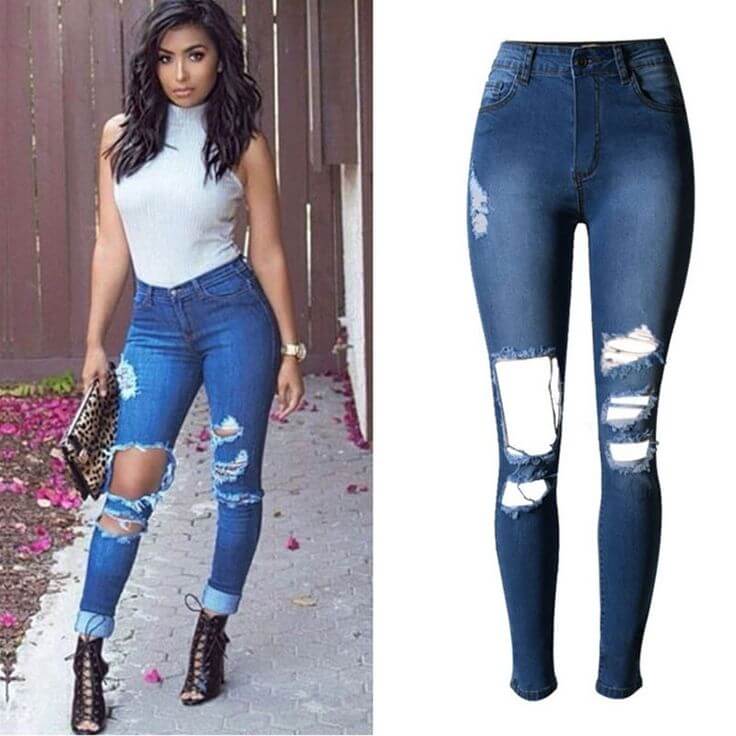 Como rasgar a calça jeans RASGADA no joelho e ficar de vez na moda