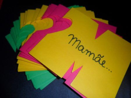 cartão artesanal para o dia das mães