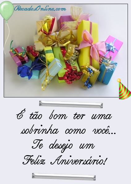 cartao de aniversário para sobrinha