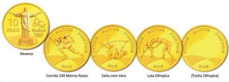 moedas de 10 reais lançadas