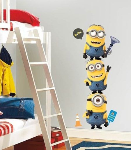 adesivos de parede para quarto infantil de menino dos minions