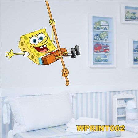 adesivos para quarto infantil de menino bob esponja