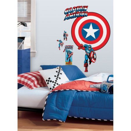 adesivos para quarto infantil de menino do capitão america