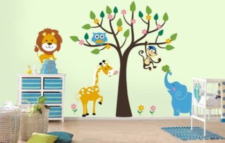 adesivos para quarto infantil de meninos mundo animal