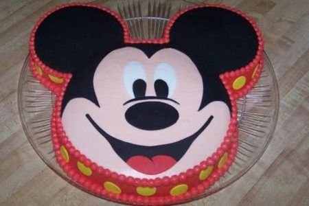 bolo do Mickey para aniversário em forma da cabeça do Mickey