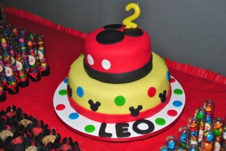 bolo do Mickey para aniversário fácil decoração