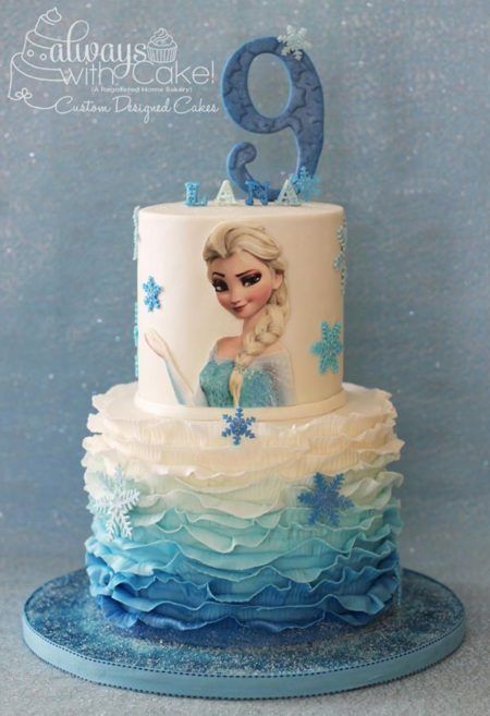 bolo frozen para aniversário de nove anos