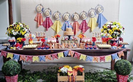 decoração de cha de bebe com festa junina