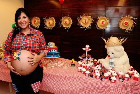 fotos de cha de bebe com festa junina