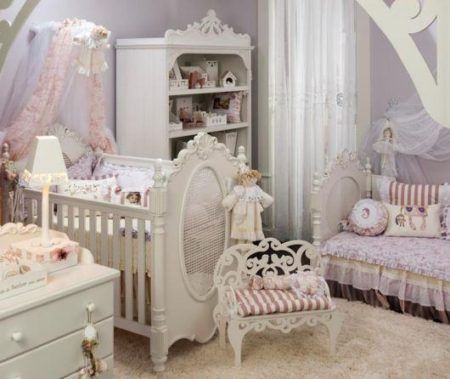 modelos de decoração com estilo provençal para quarto de bebe