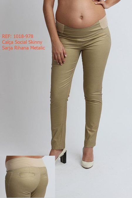 calça social skinny para gravidas