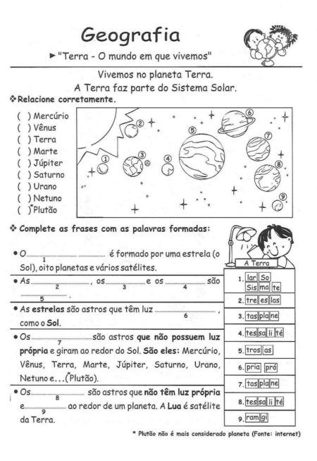 atividades sobre o planeta terra dicas