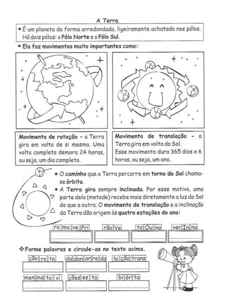 atividades sobre o planeta terra divertidas