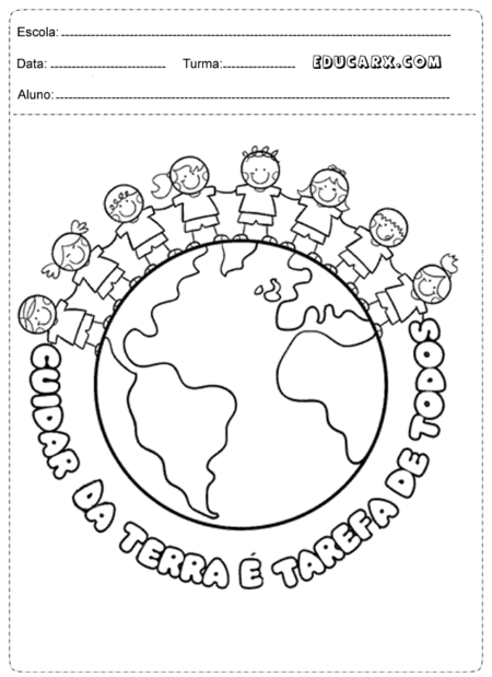 atividades sobre o planeta terra para colorir