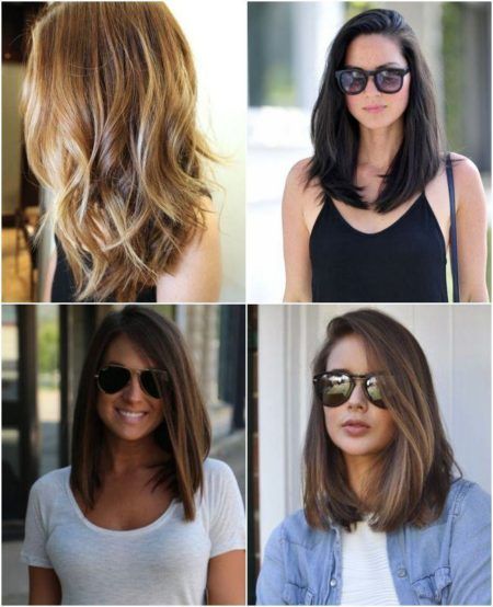 cabelos long bob diferentes modelos