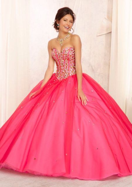 vestidos de 15 anos rosa pink