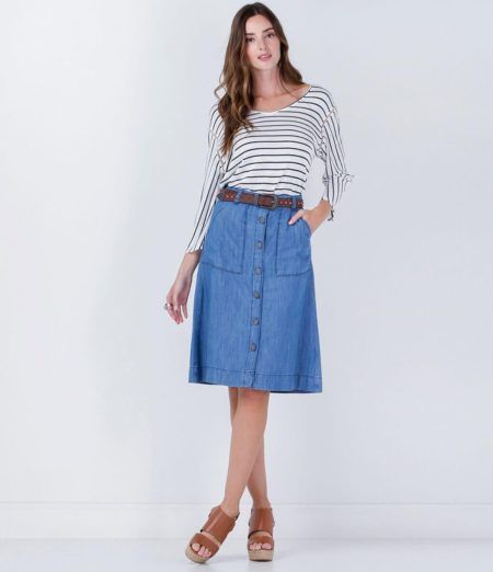 saia midi jeans 4