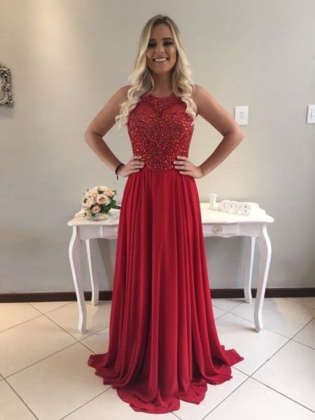 vestido vermelho para madrinha 1